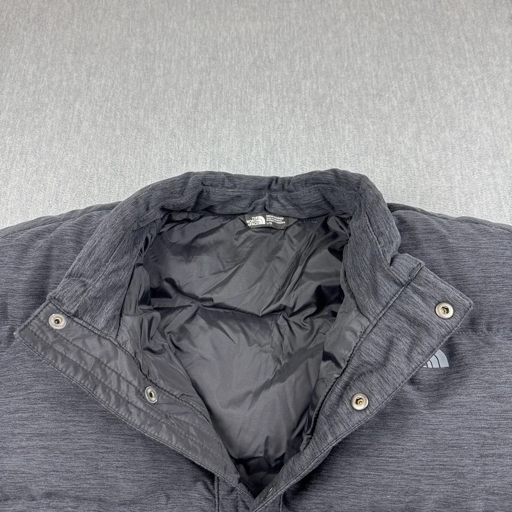 The North‎ Face Jacket Mens Large Gray Eros 550 Goose Down Puffer Light 1/2 Snap